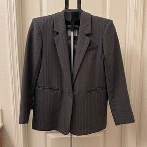 Abercrombie & Fitch Gray Pinstripe Blazer